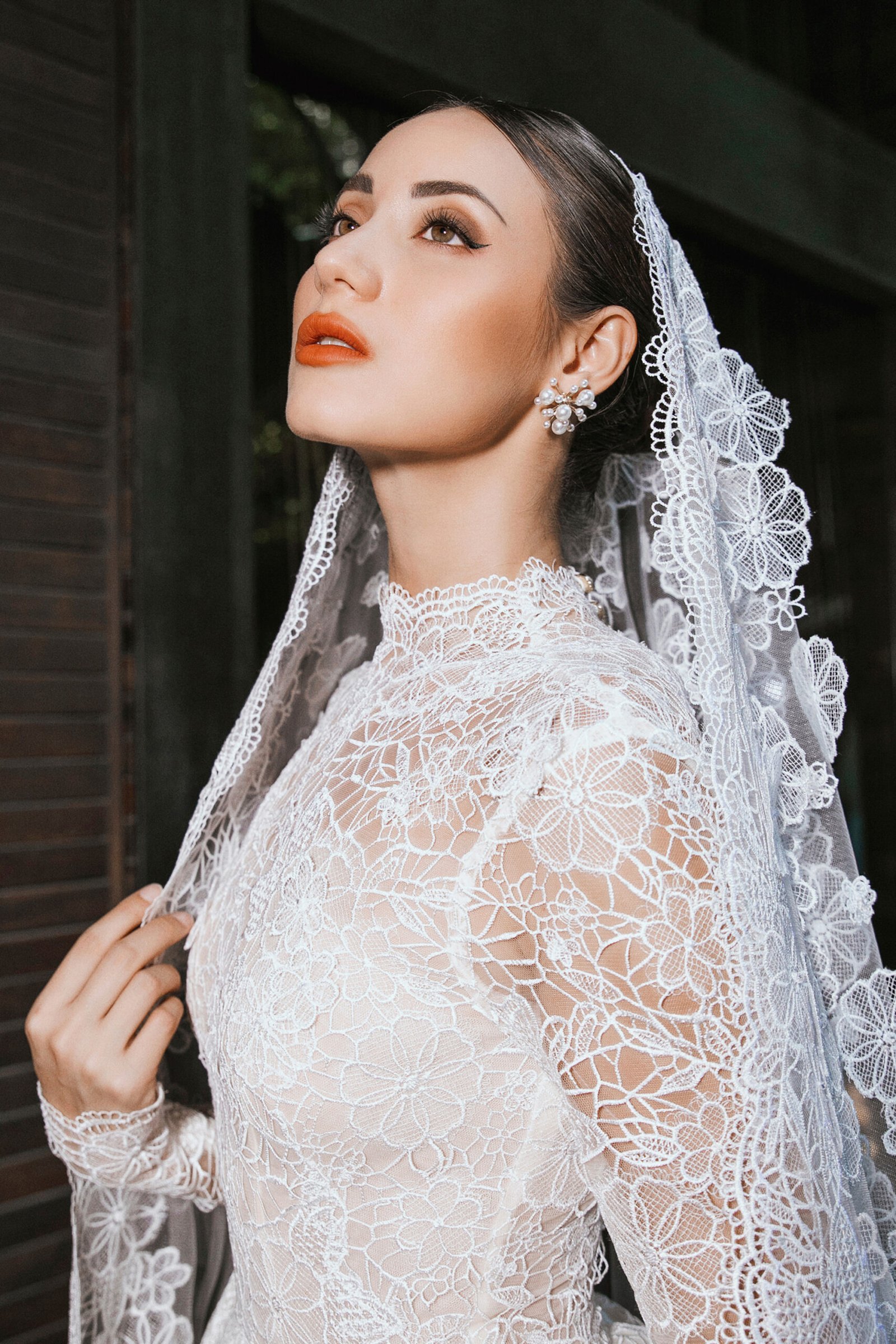 Premium White Inticrate Motifs with voluminous skirt Bridal Gown - Image 3